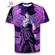 Yamamori Nanshi 2025 short-sleeved Naruto anime series T-shirt 3D printed trendy casual top Uchiha Itachi seal TXU1506 S suitable for 80-90Jin [Jin equals 0.5 kg]