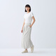 无印良品（MUJI） IDEE 女式平纹灯笼裤裤子女款夏季款女装纯棉 25年长裤 GA54CC5S 浅灰色 M （155/68A）