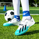 Cyubc Ronaldo Messi 2025 Neue Kinderfußballschuhe für Schüler Jungen Falcon TF gebrochene Nägel Klettverwalter Frauen Trainingschuhe 6199 Weiß und Blau gebrochene Nägel Klettverschluss kaufen Sie ein Paar fünf 29