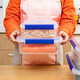 Fuchanghong Transparent Plastik Rechteckiger Kühlschrank Spezielle Küche Handelsversiegelung Aufbewahrungsnahrungsmittel GROSS Große Frischwahrnehmungsbox verbessert versiegelte 6-teilige Set