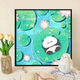 Panda flower DIY fill coloring hand-painted graffiti cartoon acrylic oil painting decorative painting hy3888 20*20cm thick solid wood inner frame