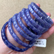 YIBIY Natural Ice Ocean Heart Tanzanite Single Circle Bracelet Tanzania Sapphire Bracelet Jewelry Gift (S33) About 5.4mm