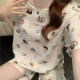 2025新款少女圆领睡衣女夏季云朵棉短袖短裤夏天可外穿家居服套装 Y686 M
