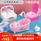 虎罗罗马桶人玩具 仿真过家家浴室套装马桶浴缸洗手台摆件女孩生日礼物 3890四大件配四只萌宠套装