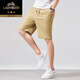 Classic car 100% pure cotton shorts for men 2025 summer thin style outfit sports mid-size pants for men loose casual five-point pants 9885B beige XL [121-140Jin[Jin equals 0.5 kg]]