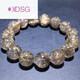Oidsg Crystal Bracelet Blanc Hair Crystal Hair raide café titane cristal bracelet flash diable cheveux 520 Valentin pour la fête d'anniversaire Gift 12035 Devil Silver Hair Crystal