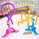 Glowing Variety Robot Cartoon Giraffe Stretch Toy Telescopic Luminous Interactive Children's Parent-child Puzzle Variety Telescopic Robot 2 Pack Random Colors