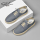 SaTCHI men's shoes casual shoes 2025 summer new breathable men's board shoes fashion canvas shoes oversized shoes lazy shoes men gray 38 (240mm) leather shoe size