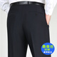 Siete lobos primavera y verano pantalones de seda de moras delgados para hombres delgados pantalones de seda de secundaria de mediana edad para hombres pantalones para hombres de mediana edad F9905# elegante gris 29 (2 pies 2 cintura)