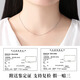 Fat Donglai same style 18k gold necklace non-fading silver necklace 925 silver beaded chain women's summer silver chain 18K gold rose gold long 50CM Chopard chain