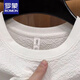 
ROMON (ROMON) 2025 new summer ice silk texture embroidered round neck men short-sleeved fashionable half-sleeved versatile light luxury T-shirt men [summer short-sleeved] 6628 black L 105-120Jin [Jin equals 0.5 kg]
