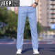 Jeep Spirit Jeep Ice Silk Light Color Jeans New Summer Stretido Summer Stretch Comercial recto de alta gama Biros informales 9767 Middle Blue [TiAnshi] Estilo 31 [Circunferencia de espera: Dos pies cuatro]