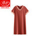 Langsha 2025 Nouvelle chemise de nuit pour femmes Pyjamas Summer Ice Silk haut de gamme Robe sexy à manches courtes Imitation Silk Vêtements à la maison Chêne blanc 9923 M 160