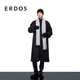 ERDOS early autumn velvet skin-friendly, comfortable, light velvet, thick, warm men's scarf, light jade green 180cmX45cm