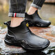 Bottes de pluie à tube court d'été pour hommes non glissés résistants aux bottes de pluie à toit bas des chaussures en caoutchouc Chaussures étanches de carrosseries