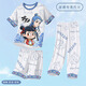 Balabala Children's Pyjamas Little Boy Modal Thin Summer Boy Big Children Three-Piece Set Home Clothes Nezha 2025 Nouveau modèle 1M - ST-12347 170 8 Tailles (100-110) CM