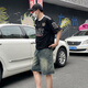 7 Hochwertige amerikanische Retro Blue Denim Shorts Herren Sommer Neues Waschen Schnell trocknen loser Straight Street Trend Fünf-Punkte-Hosen TCFS-826 Retro Blue XL