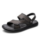 Yierkang sandalias para hombres nuevas sandalias masculinas para hombres al aire libre látex dual látex suave sin deslizamiento Vietnam zapatos de playa casuales hombres 9715_gray 38