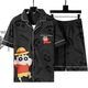 UKUHPK男士夏季薄款卡通短袖睡衣家居服套装 卡通3271【品牌款】 M 标准(高165\100斤)