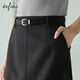 Eveli (eifini) Jiang Xin endorses the classic basic H-shaped mid-length skirt for women 2025 autumn new easy-care skirt dark gray mid-length version L 110-125Jin Jin equals 0.5 kg