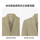 Jinba men's business casual spring and autumn solid color suit men | BSFT1904 Khaki A L