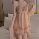 
Sexy pure winter pajamas for women pure desire with chest pad Spring and autumn suspender nightgown robe for women home clothes set P3886 green robe + belt M