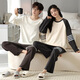Yalu Automne et Winter Couple Pyjamas Set Corée des hommes et femmes décontractés coréens pantalons à manches longues Two-Piece Round Neck Home Clothes 9921 Homme / 9922 Femme L Male (suggéré 95-125 Jin [Jin est égal à 0,5 kg]))