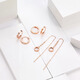 Chao Acer Yuanling 18K gold earrings for women, rose gold earrings for girlfriend’s birthday gift, a pair
