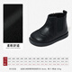 Snuffy children's boots autumn and winter girls' short boots comfortable soft sole baby Chelsea boots girls casual boots tar black 28