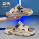 
Semma slippers men's trendy summer wear anti-slip styling sports sandals for boys outdoor dual-purpose large-size 45 beach sandals [upgraded version] gray and blue 42 [42-43 same size]