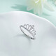 Laofu Gold Fashionable Simple Platinum Elegant Queen's Crown Ring for Girlfriend and Wife Chinese Valentine's Day Gift About 1.88g