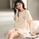 Pajama de terciopelo ártico para mujeres en verano pantalones cortos de algodón puro pantalones cortos delgados y dulces se puede usar fuera de la ropa para el hogar yx-9859 4xl recomendado 165-185Jin [Jin equivale a 0.5 kg]