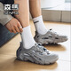 Senma Hole Shoes Men usa zapatillas deportivas informales sin deslizamiento en verano afuera, pisotón suave y de moda sandalias de playa beige 42
