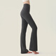 Oeing Ketu Yoga Hosen hohe Taille, die Sport und Fitness-Weitbeinhose Spring 2025 neuer Yoga-Anzug außerhalb des Verschleißes Micro-Tag-Frauen Schwarz kleiner Version KZ5009 S