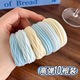 Manfuyu rubber band hair tie for women, high-end headband, cute girl, sea salt blue hair rope, high elasticity and durability, ponytail hair tie, sea salt series, 10 pieces - pattern