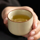Beige Ru Kiln Kung Fu Tea Set Complete Set for Home Drinking High-end Ceramic Tea Lift Kettle Tea Cup Beige Ru Kiln One Pot and Two Cups