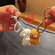 Qiling Line Dog Keychain Toy Couple Magnetic Sticker Creative Cartoon Never Leave School Bag Pendant Gift Magnetic Puppy Keychain*1 Pair