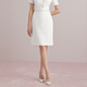 LIME FLARE Rhine FLARE Diamond Decoration Small Flavor Style Set 25 Summer New Waist White Skirt M