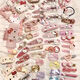Pink Hair Clip 50 Set süßer Haarclipanzug süße Mädchen Herzknall Clip Japaner Cartoon Kopfschmuck Clip Pink 50 zufällige Haarklammern