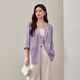 
Fiber Show [Intellectual and capable temperament Lacele Suit Jacket] Large size women's fat mm2025 summer new style 2694 purple 6XL