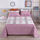 Quying Pure Cotton Old Coarse Clothing Bedding Sheet Thickened Cotton Line Canvas Summer Cool Sleeping Single Three-piece Set Large Bedding Single SN6296 Tungsten Dark Blue 130cm*230cm 1 meter bed] One Bedding Sheet