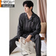 Modal Men's Pyjamas Spring and Automne Coton Pure Coton à manches longues Cardigan à grande taille Loes Loose Men's Cotton Home Vêtements à l'extérieur Porte 12213 L
