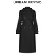 UR2025 Autumn New Women's Clothing Temperamento simple Cadena de viento de estilo Windbreaker UIS150005 Negro S