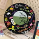 
Ten Qintian Queens hand-painted graffiti vinyl record DIY digital oil painting ornament decoration painting decompression handmade RS16778 High-gloss pigment + oil canvas + brush + accessories diameter 40cm thick solid