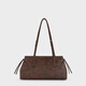 Charles/Keith25 Herbst Neues Produkt Retro Öl Wachs Lederseil Knoten Eins Schulter-Achselhöhlen-Tasche CK2-20782673 Destgiertes Kaffee Brown M.