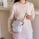 Spring and summer casual sports mini bag for women 2025 new canvas cartoon small square bag one-shoulder crossbody mobile phone bag little rabbit