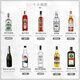 Aobeck Tequila Diy cocktail Set Whisky Vodka Brandy Gin Rum Wine Combination Top 10 Base Wine Mid-Level 10 Bouteilles