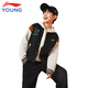 Li Ning Children's Clothing Children's Jacket Baseball Jacket for Men and Women Skin Friendly Cotton Feeling Crisp Knitted Jacket 150YJDV053-1