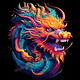 Litian domineering colorful faucet stickers electric vehicles motorcycle scratches decoration stickers living room entrance domineering zodiac dragon SS6627 without background Long side 15cm is a little larger than mobile phone