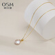 Oshiman Jewelry Freshwater Pearl Pendant Baroque Oblate Necklace Elegant Gold and Silver Two-tone 925 Silver Female Ning Twilight Silver